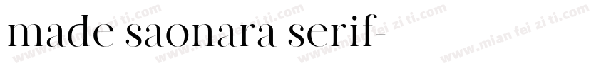 made saonara serif字体转换
